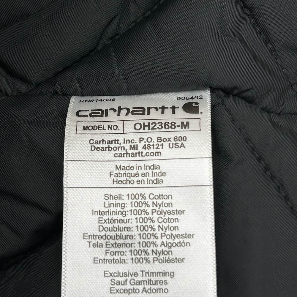 Carhartt Firm Duck Insulated Canvas Hood Sz 2X-5XL Brown Cotton Water-repellent - Picture 15 of 16